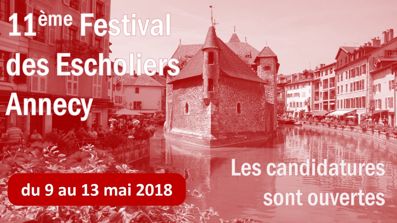 11e Festival des Escholiers d'Annecy 2018 – Inscrivez-vous
