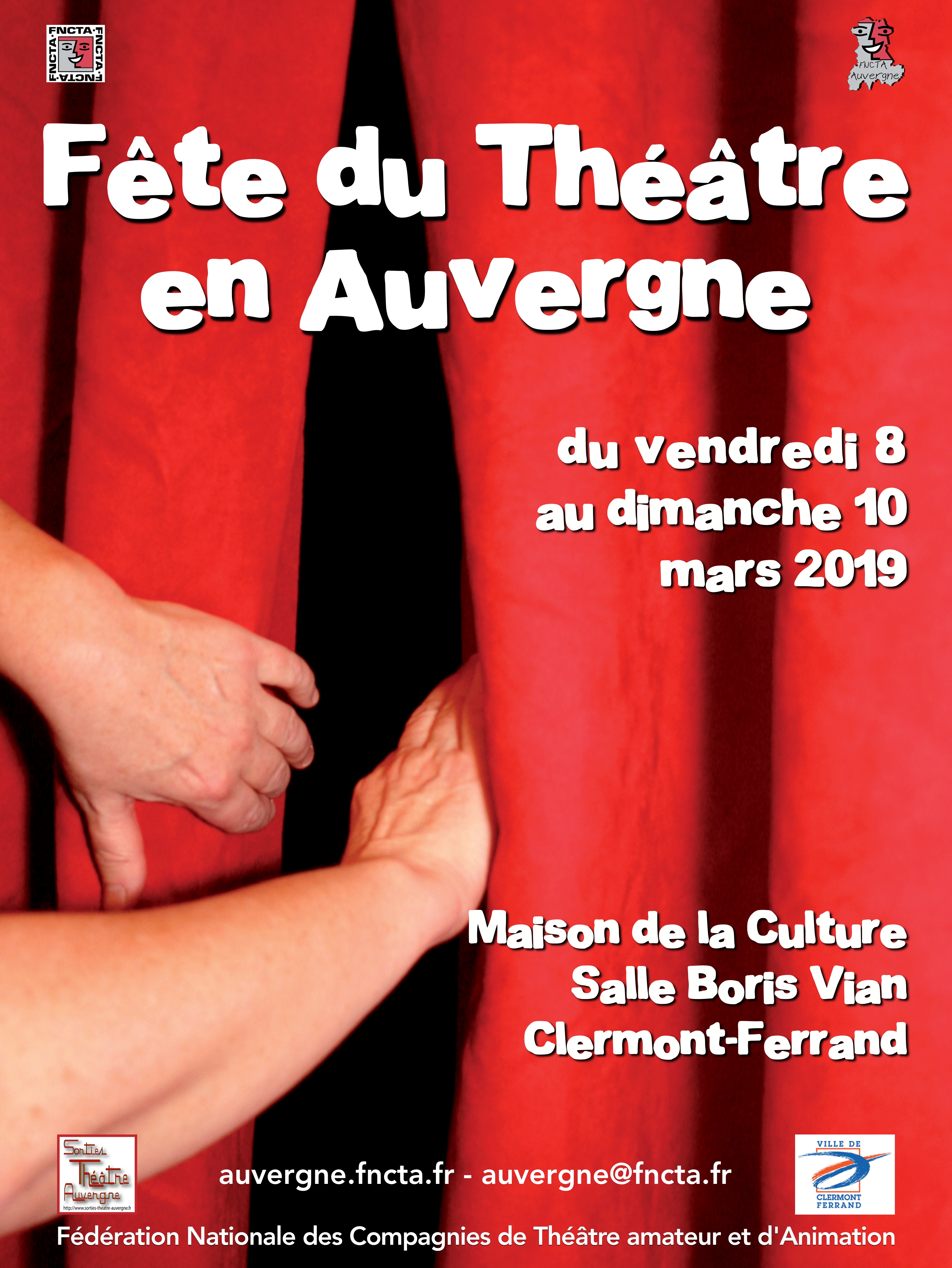 affiche fête du théâtre en au vergne 2019